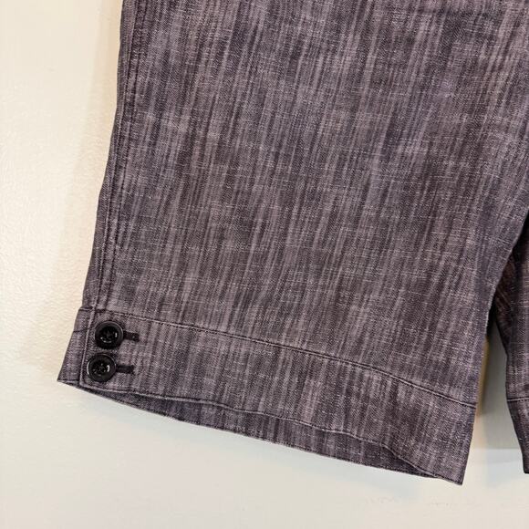 Sandro Bermuda Shorts Womens 16 Gray High Rise Summer Casual Stretch Flat Front - Picture 3 of 8